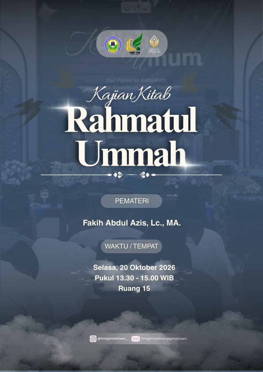 Poster Kajian Kitab Rahmatul Ummah 20 Oktober 2026