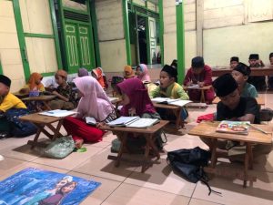 Suasana pengajian santri TPQ Al-Ihsan Dangilo, Hargomulyo
